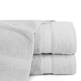 Ręcznik ALTEA z bordiurą z melanżowym pasem w stylu eko - 70 x 140 cm - jasnopopielaty 1