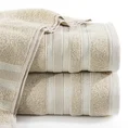 Ręcznik JUDY z bordiurą podkreśloną błyszczącą nicią - 50 x 90 cm - beżowy 1