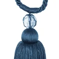 Dekoracyjny sznur do upięć z chwostem i koralikiem - dł. 60 cm - niebieski 5