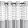 Firana GRACE z pasem ażurowego haftu oraz lekkiej etaminy - 135 x 250 cm - biały 4