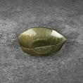 Patera ERIKA ze szkła artystycznego w kształcie liścia - 15 x 13 x 3 cm - zielony 1