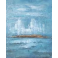 Obraz ABSTRACT ręcznie malowany na płótnie - 80 x 100 cm - niebieski 1