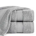 Ręcznik LIANA z bawełny z żakardową bordiurą przetykaną srebrną nitką - 30 x 50 cm - srebrny 1
