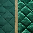 EUROFIRANY PREMIUM narzuta welwetowa KRISTIN zdobiona błyszczącą pasmanterią pikowana metodą tradycyjnego szycia - 220 x 240 cm - ciemnozielony 4