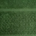 Ręcznik z welurową bordiurą o ryżowej fakturze - 50 x 90 cm - butelkowy zielony 2