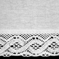 Zazdrostka VINCE z tkaniny z przewagą bawełny zdobiona koronką - 150 x 30 cm - biały 6