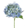 HORTENSJA kwiat sztuczny dekoracyjny z płatkami z jedwabistej tkaniny - 53 cm - niebieski 1