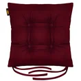 ADORE dwustronna welurowa poduszka siedziskowa na krzesło z czterema pikowaniami, gramatura 195 g/m2 - 40 x 40 x 8 cm - bordowy 2