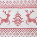 Koc świąteczny NOEL z bawełny i akrylu z motywem skandynawskim, miękki i miły w dotyku - 200 x 220 cm - biały 3