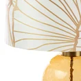 LIMITED COLLECTION Lampa stołowa LUNA 3 z podstawą łączącą szkło i metal oraz welwetowym abażurem BLASK BIELI - ∅ 40 x 69 cm - biały 8