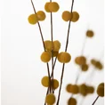 GAŁĄZKA OZDOBNA z miękkimi kulkami, kwiat sztuczny dekoracyjny - 89 cm - żółty 2