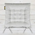 Dwustronna welwetowa poduszka siedziskowa na krzesło z szesnastoma pikowaniami, gramatura 260 g/m2 - 40 x 40 x 6 cm - stalowy 1