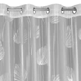Zasłona HELEN zdobiona metalicznym nadrukiem z wzorem liści - 140 x 260 cm - biały 6