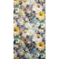 Zasłona AMELIE z miękkiego welwetu z motywem malowanych pędzlem kwiatów - 140 x 270 cm - beżowy 5