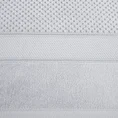 Puszysty ręcznik JESSI z fakturą wytłaczanej krateczki i welurową bordiurą - 70 x 140 cm - jasnopopielaty 2