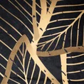 Zasłona GRACJA z miękkiego welwetu z nadrukiem beżowych liści - 140 x 250 cm - czarny 6