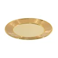 Złota patera ceramiczna dekorowana lusterkami w stylu glamour - ∅ 30 x 2 cm - złoty 3