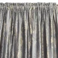 Zasłona  KORNELIA z miękkiej welwetowej tkaniny zdobiona szampańskim nadrukiem przypominającym marmur - 140 x 270 cm - szary 4