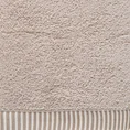 Komplet 2 szt ręczników KOS z  ozdobną żakardową bordiurą w paseczki - 36 x 25 x 12 cm - beżowy 7