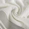 Ręcznik bawełniany SUZANA o ryżowej strukturze z żakardową bordiurą - 50 x 90 cm - kremowy 5