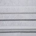 Ręcznik LIVIA  z kolorowymi paskami tkanymi we wzór jodełki - 50 x 90 cm - jasnopopielaty 2
