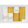 Komplet ręczników z fantazyjnym haftem w kartonowym opakowaniu - 53 x 37 x 11 cm - kremowy 2