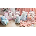 Zestaw koc dziecięcy z zabawką przytulanką króliczek - 100 x 75 cm - różowy 4
