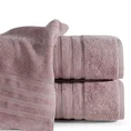 Ręcznik LAVIN z bawełny egipskiej zdobiony pasami - 50 x 90 cm - różowy 1