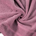 Ręcznik z ozdobną bordiurą w pasy - 50 x 90 cm - liliowy 5