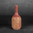 Dwukolorowy wazon ELDA z glinki ceramicznej - ∅ 12 x 29 cm - czerwony 1