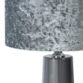 Lampa stołowa MOLY 02 na podstawie z perłowego szkła z błyszczącym welwetowym abażurem - 33 x 23 x 57 cm - stalowy 4