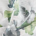 Zasłona MONA z etaminy w stylu eko z nadrukiem kwiatowym, półprzezroczysta - 140 x 250 cm - biały 9