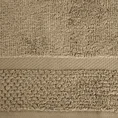Ręcznik VILIA z puszystej i wyjątkowo grubej przędzy bawełnianej  podkreślony ryżową bordiurą - 70 x 140 cm - beżowy 2