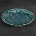 Patera ceramiczna REA w stylu boho w prążki - ∅ 25 x 5 cm - zielony 1