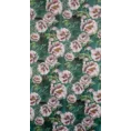 Zasłona PALMERA z miękkiego welwetu z motywem malowanych kwiatów z efektem 3D - 140 x 270 cm - zielony 9