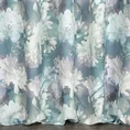 Tkanina zasłonowa o naturalnym splocie z wzorem kwiatowym - 300 cm - srebrny 2