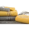Komplet ręczników ALAN z haftem w kartonowym opakowaniu - 30x50, 50x90, 70x140 cm - fioletowy 2