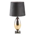 Lampa stołowa KAYLA na podstawie z metalu i szkła z abażurem z matowego welwetu - ∅ 38 x 75 cm - czarny 3