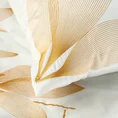 REINA LINE pościel HAFT  z satyny bawełnianej zdobiona haftowanymi liśćmi - 220 x 200 cm - biały 6