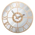 Dekoracyjny zegar ścienny w stylu vintage ze szklaną tarczą - 60 x 5 x 60 cm - złoty 1