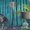 Lampa stojąca NELL na podstawie łączącej szkło i metal z welwetowym abażurem - ∅ 46 x 157 cm - popielaty 5
