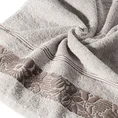 EUROFIRANY CLASSIC Ręcznik SYLWIA 1 z żakardową bordiurą tkaną w ornamentowy wzór - 70 x 140 cm - liliowy 5