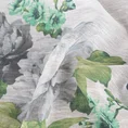 Zasłona MONA z etaminy w stylu eko z nadrukiem kwiatowym, półprzezroczysta - 140 x 250 cm - biały 7