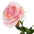 RÓŻA  kwiat sztuczny dekoracyjny z płatkami z jedwabistej tkaniny - ∅ 10 x 62 cm - różowy 1
