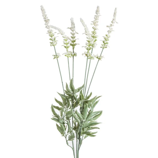 SZAŁWIA ŁĄKOWA sztuczny kwiat dekoracyjny - 56 cm - kremowy