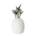 Figurka ceramiczna PINA biało-srebrny ananas - ∅ 10 x 22 cm - biały 3