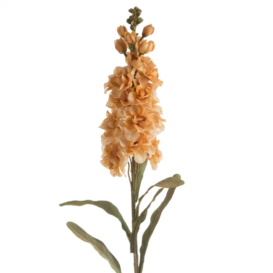 OSTRÓŻKA sztuczny kwiat dekoracyjny z płatkami z jedwabistej tkaniny - 80 cm - musztardowy