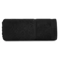 REINA LINE Ręcznik z bawełny zdobiony wzorem w zygzaki z gładką bordiurą - 30 x 50 cm - czarny 3