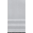 Tkanina firanowa mikrosiateczka z trzema pasami haftu - 280 cm - biały 8