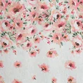 Zasłona OLIWIA z lekkiej etaminy z nadrukiem różowych kwiatów - 140 x 270 cm - biały 10